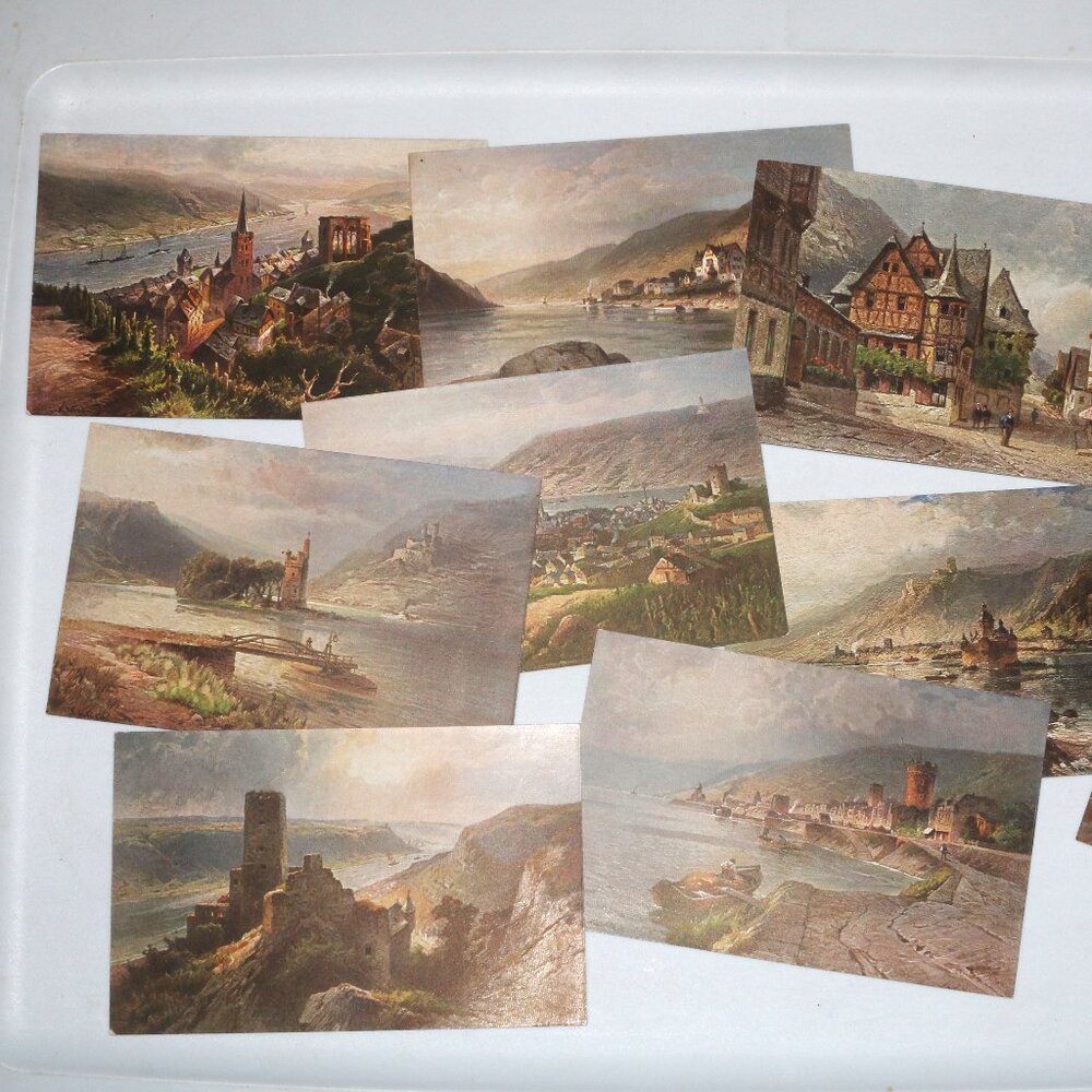 10 Postcard - Germany Gutenfels, Rudesheim, Kaub, Bingen, Bacharach【postkarte】